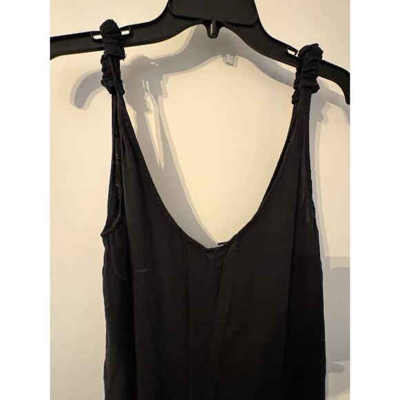 NWT CRISTINA VERGANI Made In Italy Linen Blend Sz M Wide Leg Jumper Black - Picture 1 of 8